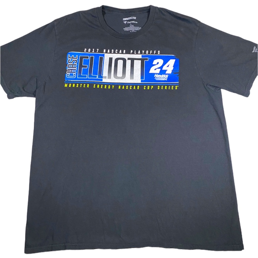 NASCAR Chase Elliott Mens Graphic Tee XL Black 2017 Monster Energy Playoffs